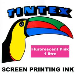Screen Printing Ink 1L Fluro Pink Tintex 9316960602835