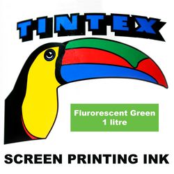 Screen Printing Ink 1L Fluro Green Tintex 9316960602866