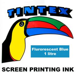 Screen Printing Ink 1L Fluro Blue Tintex 9316960602873