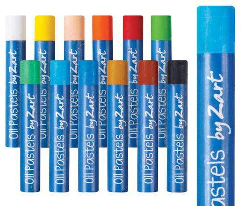 BASICS OIL PASTELS LARGE 24'S ASST