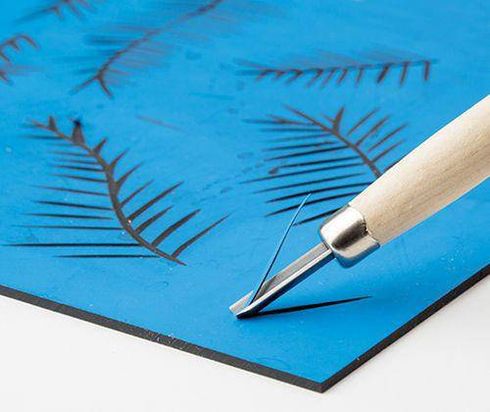 LINO TILE VELVET PRINT DOUBLE SIDED 22 X 30CM