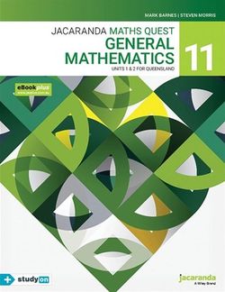 Jacaranda Maths Quest 11 General Mathematics Units 1&2 for Queensland eBookPLUS & Print + studyON