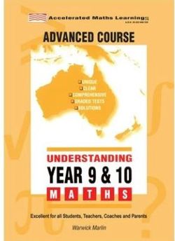Understanding Year 9 &amp; 10 Advanced Maths 9781875462094