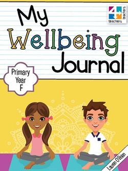 My Wellbeing Journal Primary Year F