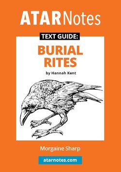 ATAR Notes Text Guide: Burial Rites by Hannah Kent