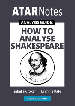 ATAR Notes Analysis Guide: How To Analyse Shakespeare