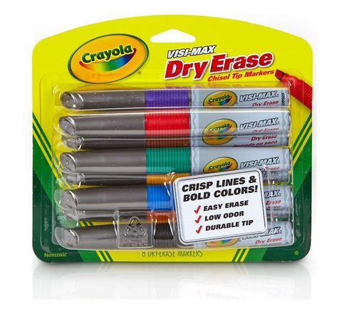 Whiteboard Markers Pk 8 Asst Chisel Crayola Visimax Dry Erase 2770009235496