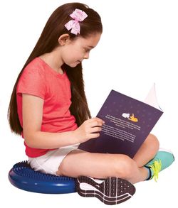 Child using Tactile Cushion