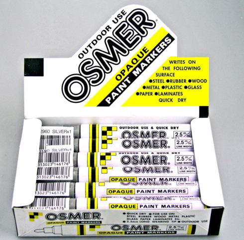 Paint Marker Osmer Gold Bullet Tip Broad 2.5mm Line *Each* 9313023143168