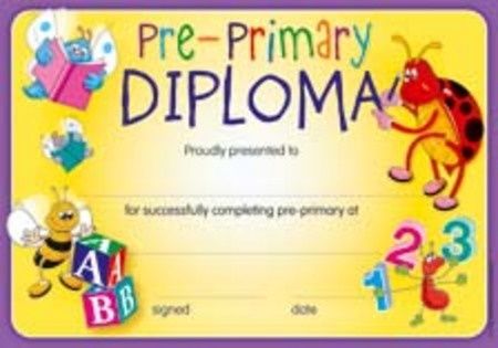 Certificates - Pre Primary Diploma  - Pk 35 CE303