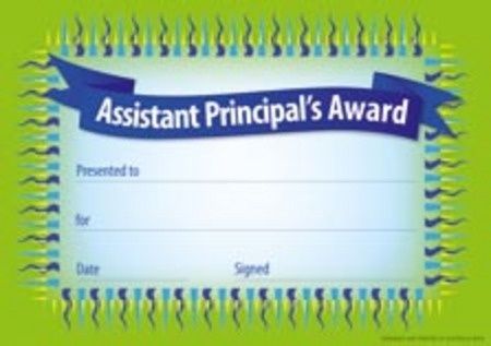 Certificates - Assistant Principal Award  - Pk 200 CE330