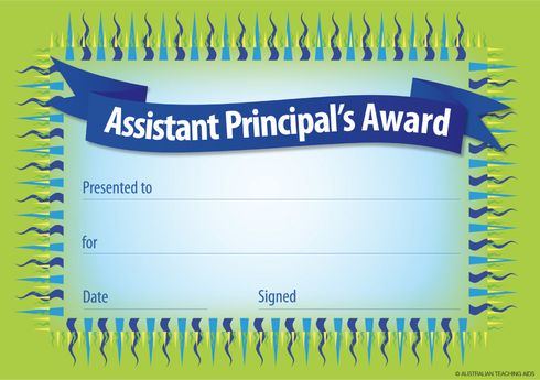 Assistant Principal's Award - Certificates