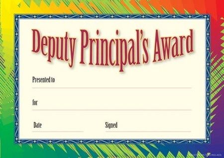 Certificates - Deputy Principal Formal  - Pk 35 DC337