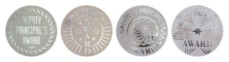 Stickers - Deputy Principals Award Silver Foil - Pk 72 DP289