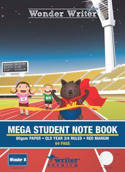 Qld Year 3&amp;4 Rule Mega Student Notebook (Scrapbook Size) 9314649065872