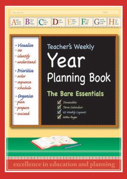 Teacher&#039;S Weekly Year Planning Book ER9000Y