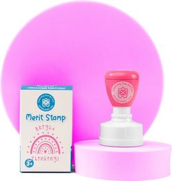MERIT STAMP - RAINBOW HEARTS - BRIGHT THINKING 9314289038472