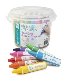 First Creations Easi-Grip Jumbo Crayons Tub 32 9314289008963
