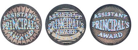 Stickers - Assistant Principals Award Silver Foil - Pk 72 HA103