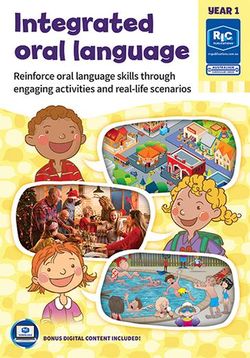 INTEGRATED ORAL LANGUAGE – YEAR 1