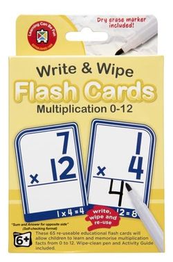 Write &amp; Wipe Flash Cards - Multiplication 0 - 12 9314289033828