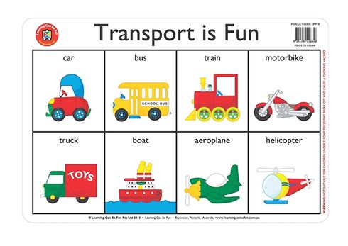 Placemat Transport Is Fun  9314289026646