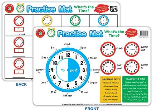 Practise Mat - What's the Time? 9314289030964