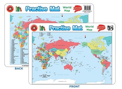 Practise Mat - World Map 9314289032425