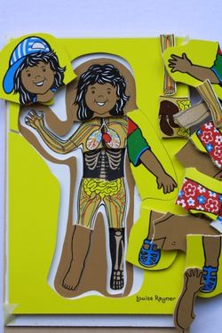 3 Layer Body Puzzle - Aboriginal Girl 200mm x 30mm (Clothed Body, Unclothed Body, Skeleton) 2770000043809