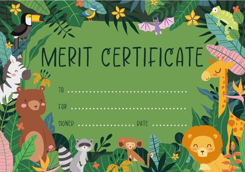 Jungle Animals - Certificates