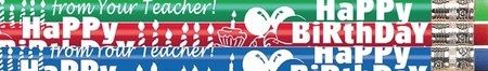 Pencils - Happy Birthday From Your Teacher  - Pk 10 MP791