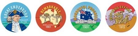 Stickers - Australian History - Pk 96 MS028