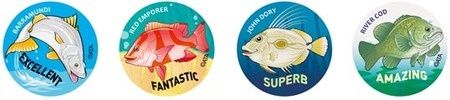 Stickers - Australian Fish - Pk 96 MS101