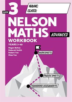 Nelson Maths Workbook 3 Advanced