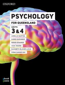 Psychology for Queensland Units 3 & 4 Student book + obook assess