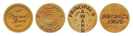 Stickers - Principals Award Gold Foil - Pk 72 PA145