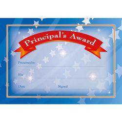 Certificates Card - Principal Banner  - Pk 20 PC331C