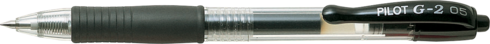 Pen Ballpoint Retractable Gel Ink Pk 12 Fine Black Pilot 0.7mm with Rubber Grip BL-G2-7 622509 Refillable  4902505163197