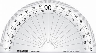 Protractor 10cm 180 Degrees Osmer Clear 9313023180019