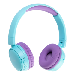 HEADPHONES OVER EAR STYLE + BUILT IN MIC + COMFORT EAR PADS 3.5MM + BLUETOOTH PURPLE