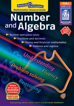 Number and Algebra Year 6 Ages 11 - 12 9781921750748
