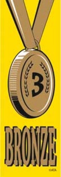Sports Rewards Vinyl Ribbon - Bronze - 3 - Pk 100 SR710