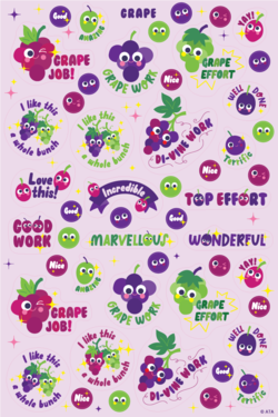Grape - ScentSations "Scratch & Sniff" Merit Stickers
