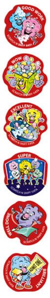 Stickers Scented Shapes - Popcorn - Pk 72 SS1024