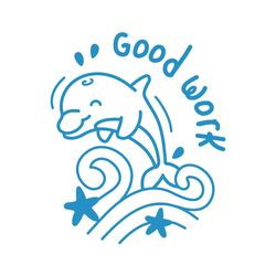 Good Work (Dolphin) - Merit Stamp