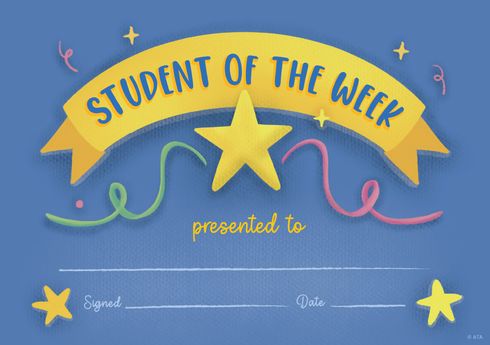 Student of the Week (Star) - Certificates