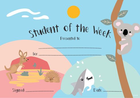 Student of the Week (Australiana) - Certificates