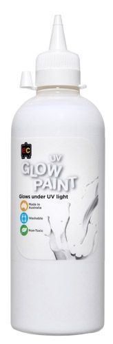 UV Glow Paint 500ml White 9314289014872