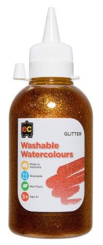 Washable Glitter Watercolour 250ml Yellow 9314289028350