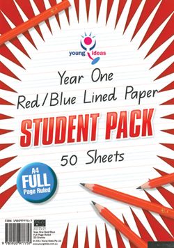 Paper – A4 Yr 1 FULL Page Ruled STUDENT Pk 50 YI77757